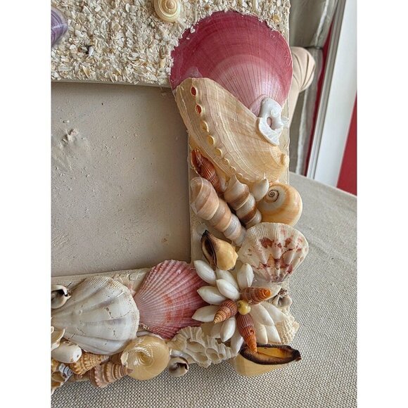 Handcrafted Seashell & Sand Picture Frame With Coastal Design - Picture 7 of 9